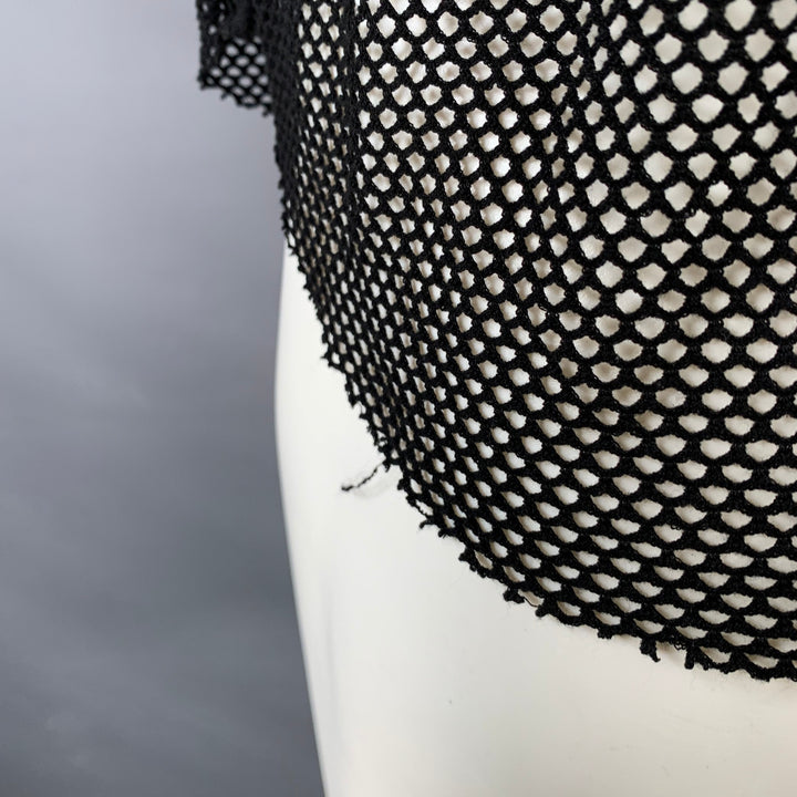ZADIG & VOLTAIRE Size S Black Mesh Henley Vest