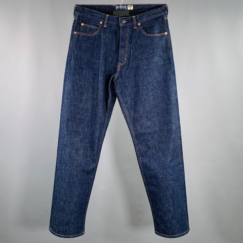 BLUE BLUE JAPAN Size 32 Blue Indigo Contrast Stitch Cotton Straight Selvedge Jeans