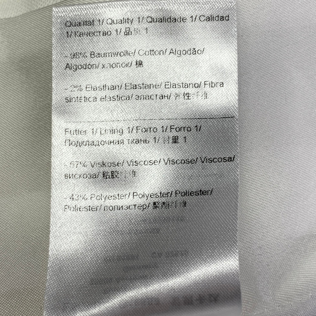 ESCADA Size S White Cotton Blend Textured Peak Lapel Jacket Blazer