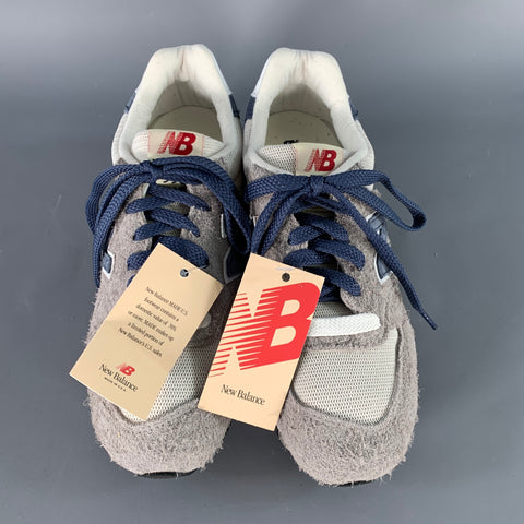 NEW BALANCE Grey Day 2023 Size 7 996 Grey Blue Color Block Suede Low Top Sneakers