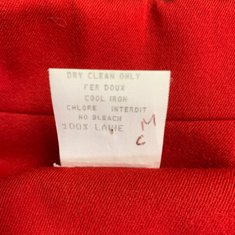 JOSEPH Size 2 Red Wool Double Breasted Coat
