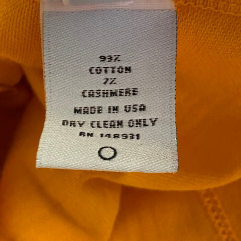 THE ELDER STATESMAN Size XL Yellow Orange Cotton Cashmere Scoop Neck T-shirt