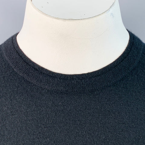 AKRIS Size 12 Black Cashmere Layered Crew Neck Pullover