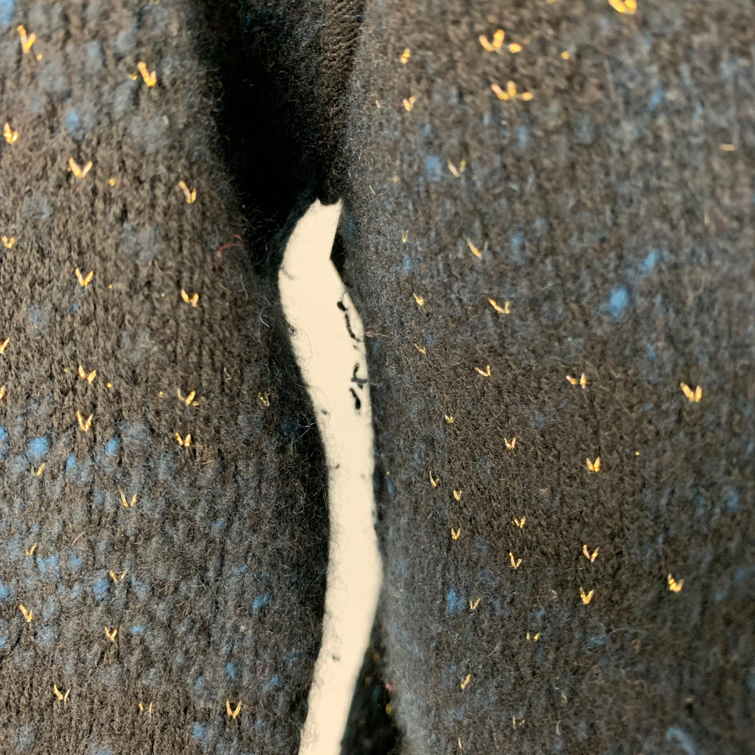 3.1 PHILLIP LIM Talla S Suéter con hebilla de cuero y punto en mezcla de lana y color negro y dorado