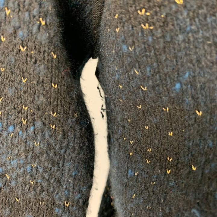 3.1 PHILLIP LIM Talla S Suéter con hebilla de cuero y punto en mezcla de lana y color negro y dorado