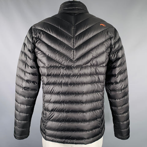 KJUS Size XL Black Quilted Polyester Zip Up Jacket