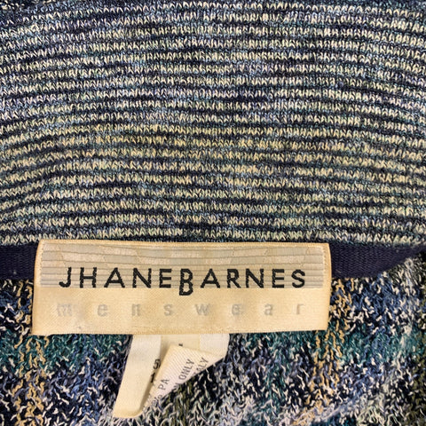 JHANE BARNES Size L Multi Color Stripe Cotton Blend Short Sleeve Polo