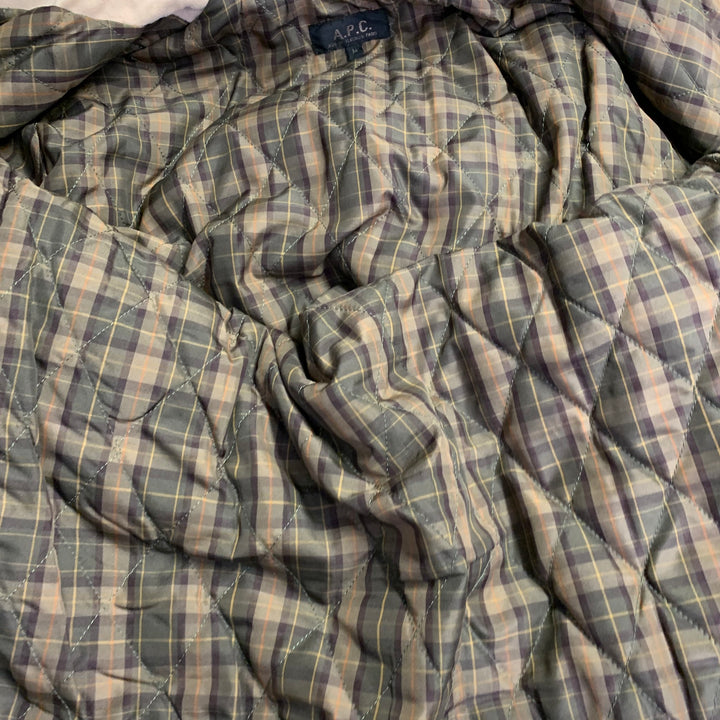 A.P.C. Size S Beige Cotton Moleskin Blouson Hidden Placket Jacket