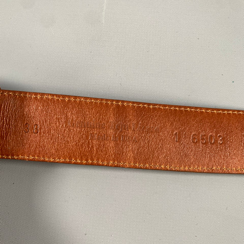 COACH Size 38 Brown Crackled Lizard Belt