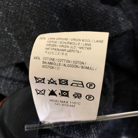 BARENA Size 44 Navy Knit Wool Cotton Sport Coat