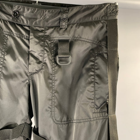 DOLCE & GABBANA Size L Black Polyester Blend Cargo Casual Pants