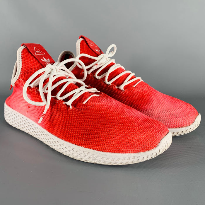 Baskets montantes en nylon dégradé rouge ADIDAS x PHARRELL WILLIAMS Pointure 45