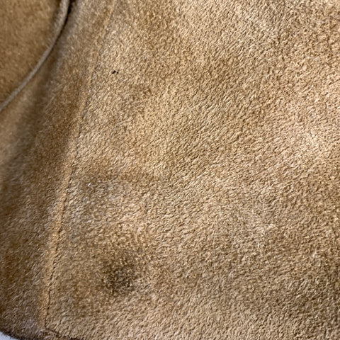 YVES SAINT LAURENT Chest Size 46 Size 46 Camel Tan Leather Zip Up Coat