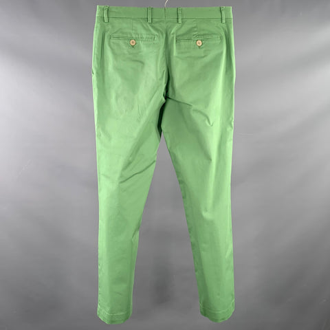 ETRO Size 30 Green Cotton Blend Zip Fly Dress Pants