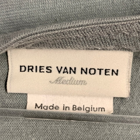 DRIES VAN NOTEN Size M Green Sage Cotton Henley Casual Top