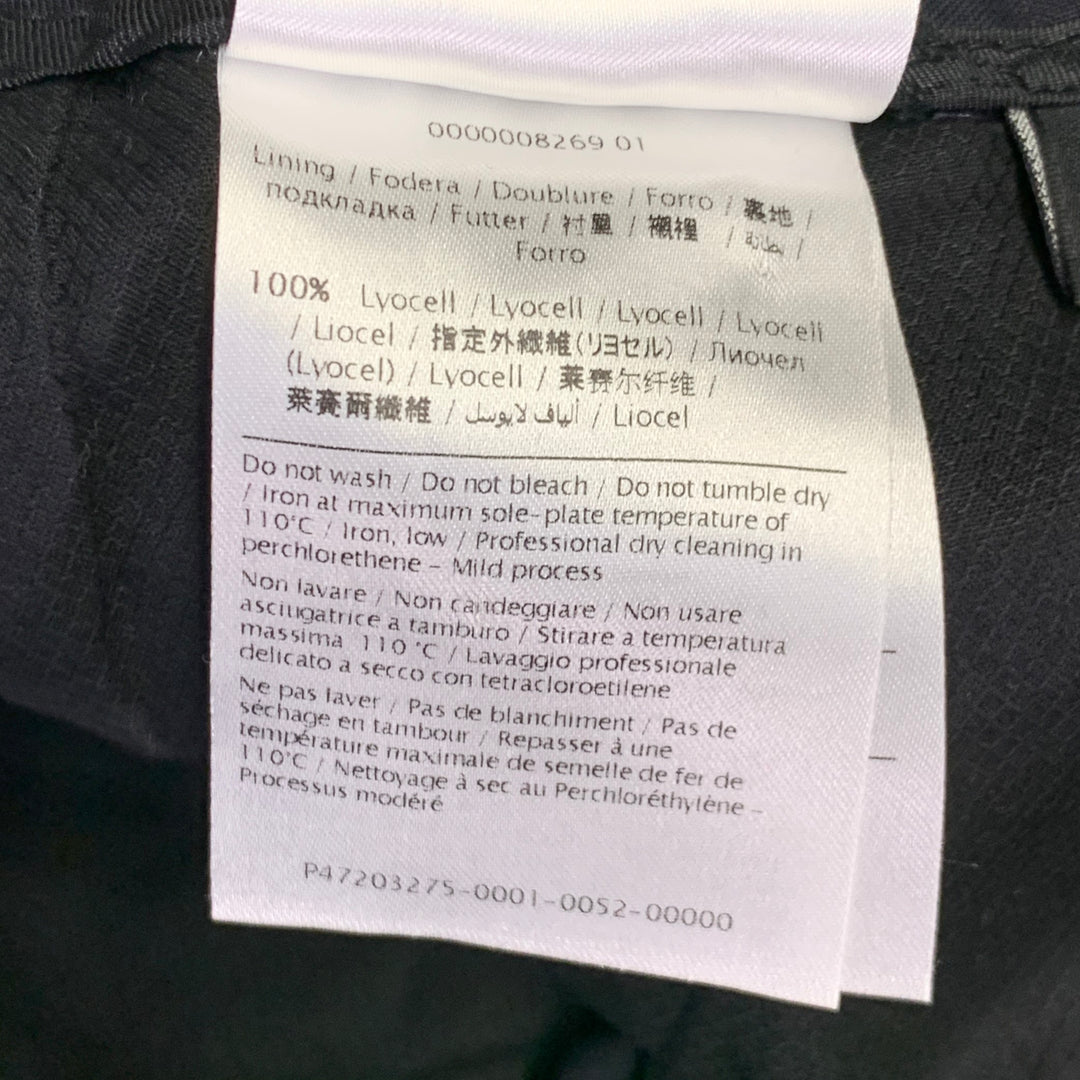 VALENTINO Size M Navy Black Wool Mohair Drawstring Cuffed Dress Pants