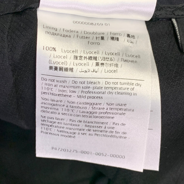 VALENTINO Size M Navy Black Wool Mohair Drawstring Cuffed Dress Pants