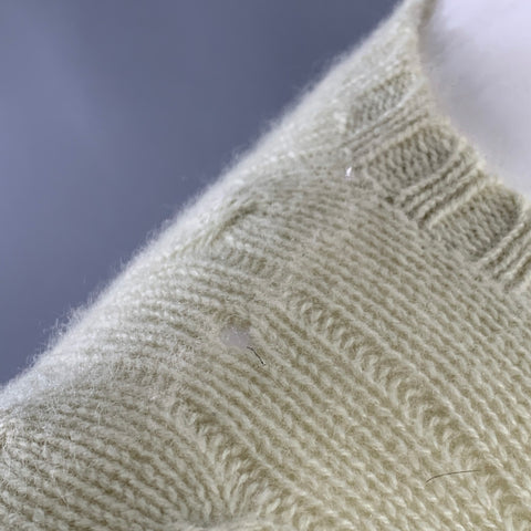 RALPH LAUREN Size M Green Chartreuse Cashmere Cable Knit Pullover