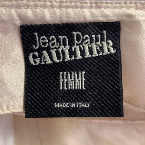 JEAN PAUL GAULTIER Size 4 Cream Cotton Cargo Casual Pants