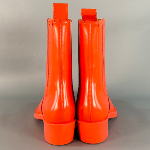 CAMPER Size 9 Red Leather Rubber Sole Pull On Boots