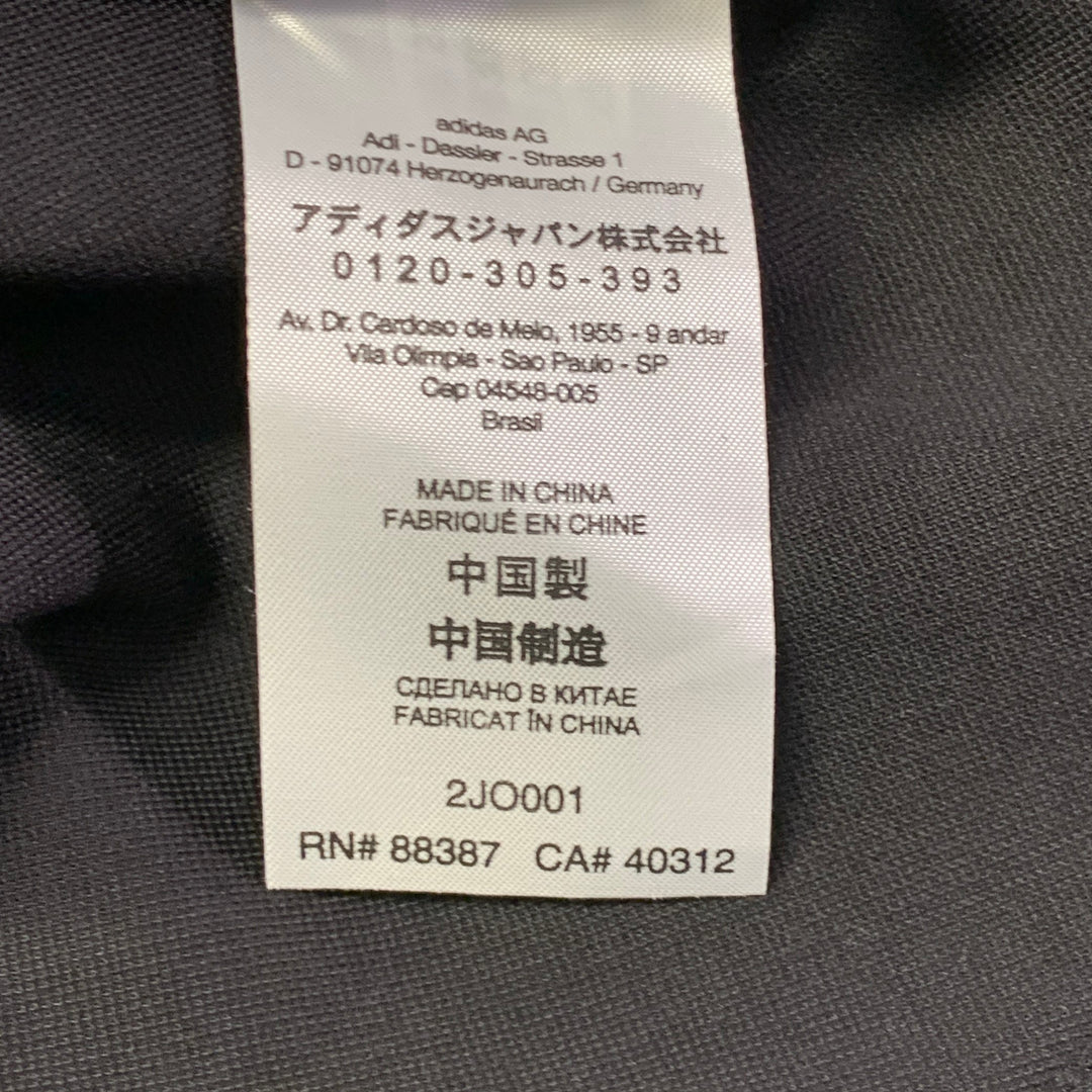 Y-3 Size M Black White Polyamide Blend Zip Up Drawstring Tracksuit