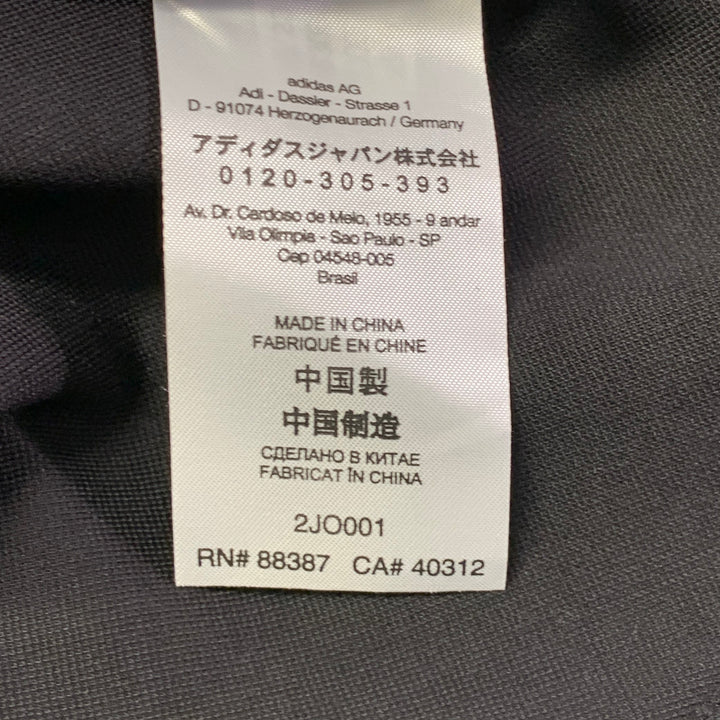 Y-3 Size M Black White Polyamide Blend Zip Up Drawstring Tracksuit