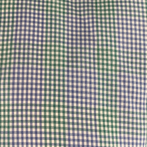 TURNBULL & ASSER Size L Green Blue Gingham Cotton Long Sleeve Shirt