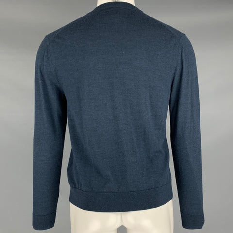 PAUL SMITH Size M Navy Knit Merino Wool Buttoned Cardigan