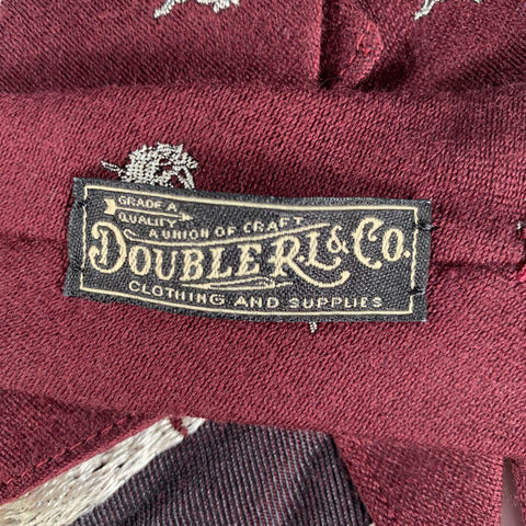 RRL by RALPH LAUREN Burgundy Multi Color Graphic Wool Silk Tie