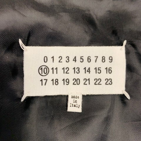 MAISON MARGIELA Size S Black Polyester Quilted Bomber Jacket