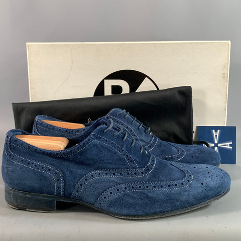 PAUL SMITH Size 6 Blue 568507 Suede Wingtip Lace Up Shoes