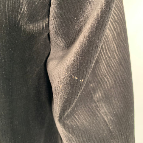 ARMANI COLLEZIONI Size 42 Black Velvet Wood Grain Polyester Sport Coat
