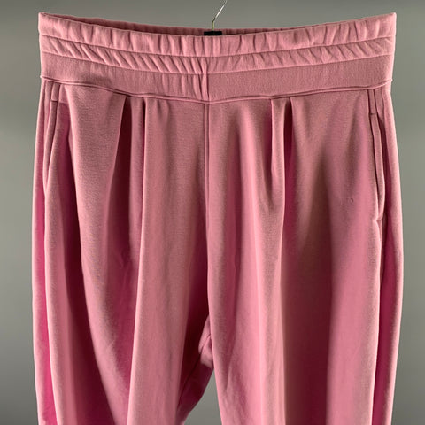 SEBASTIEN AMI Size XL Pink Cotton Blend Pleated Sweatpants