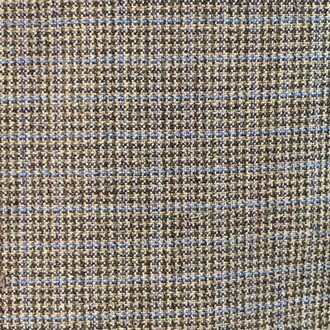 ERMENEGILDO ZEGNA Size 44 Long Grey Blue Houndstooth Wool Sport Coat