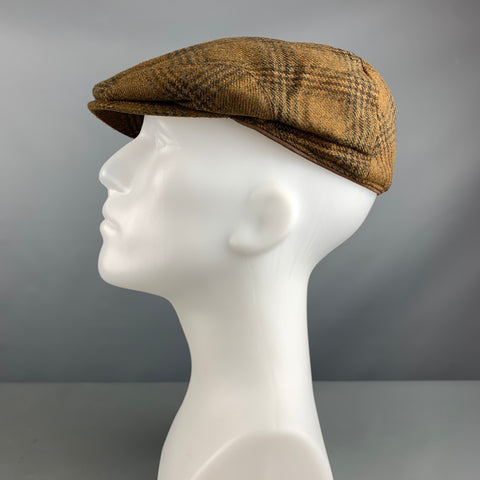 BERETTA Waist Size L Brown Olive Glenplaid Cashmere Hats