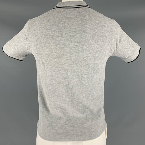 MCQ by ALEXANDER MCQUEEN Polo con botones de algodón gris negro talla XL