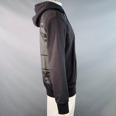 PALACE Size L Jumbo Ferg Hood Black Logo Cotton Hooded Sweatshirt