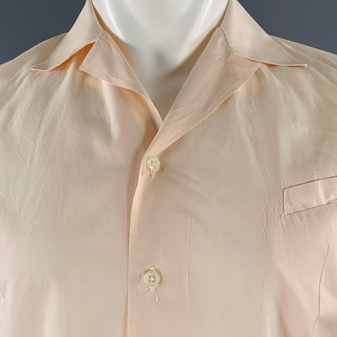 UNTITLED MIXED MEDIA Size M Pink Wrinkled Cotton One Pocket Short Sleeve Shirt