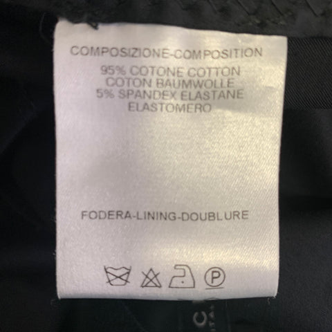 GUCCI Size L Black Cotton Blend Fitted Below Knee Skirt