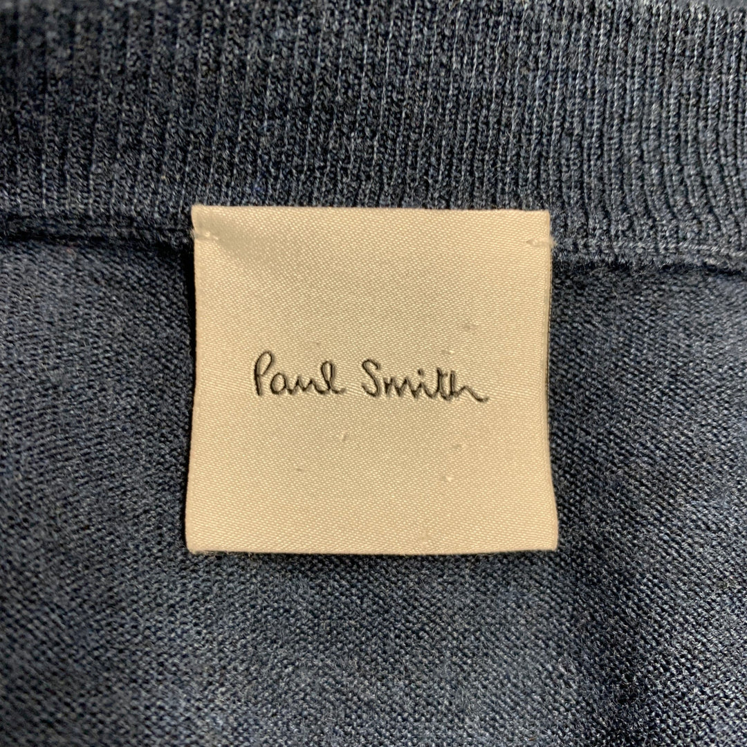 PAUL SMITH Size M Navy Knit Merino Wool Buttoned Cardigan
