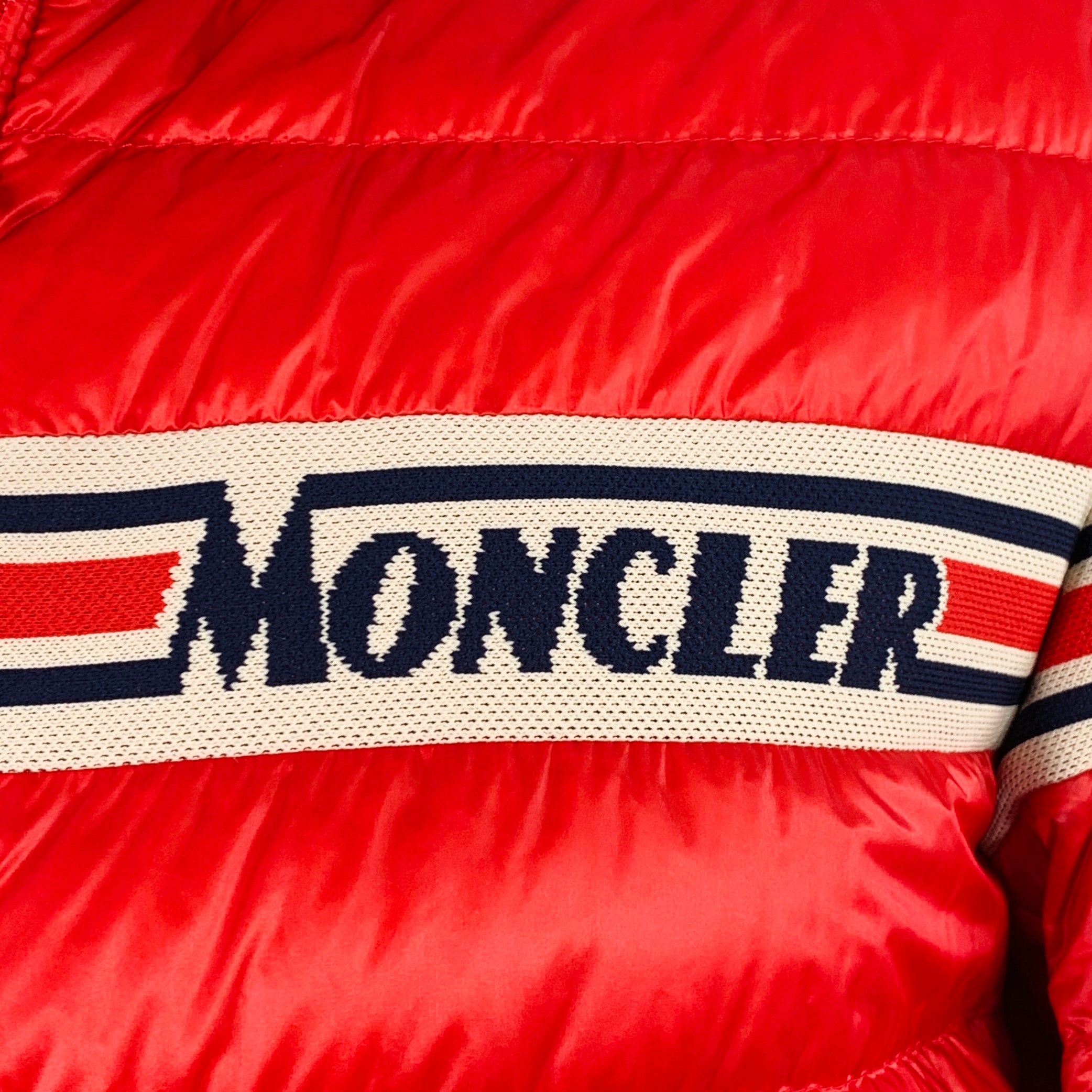 MONCLER Size XXXL Renald Red White Blue Quilted Nylon Jacket – Sui