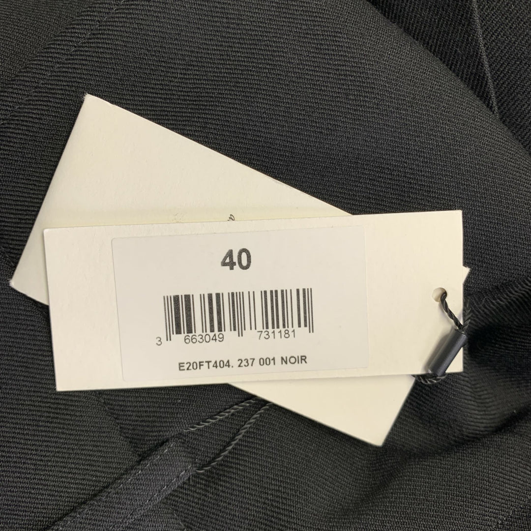 AMI by ALEXANDRE MATTIUSSI Size 30 Black Solid Wool Wide Leg Dress Pants