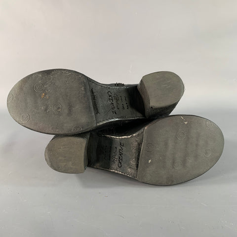 OFFICINE CREATIVE Size 7.5 Black Peep Toe Boots