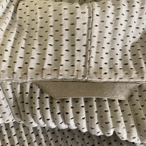 ISSEY MIYAKE Size M White Light Grey Pleated Polyester Hooded Coat