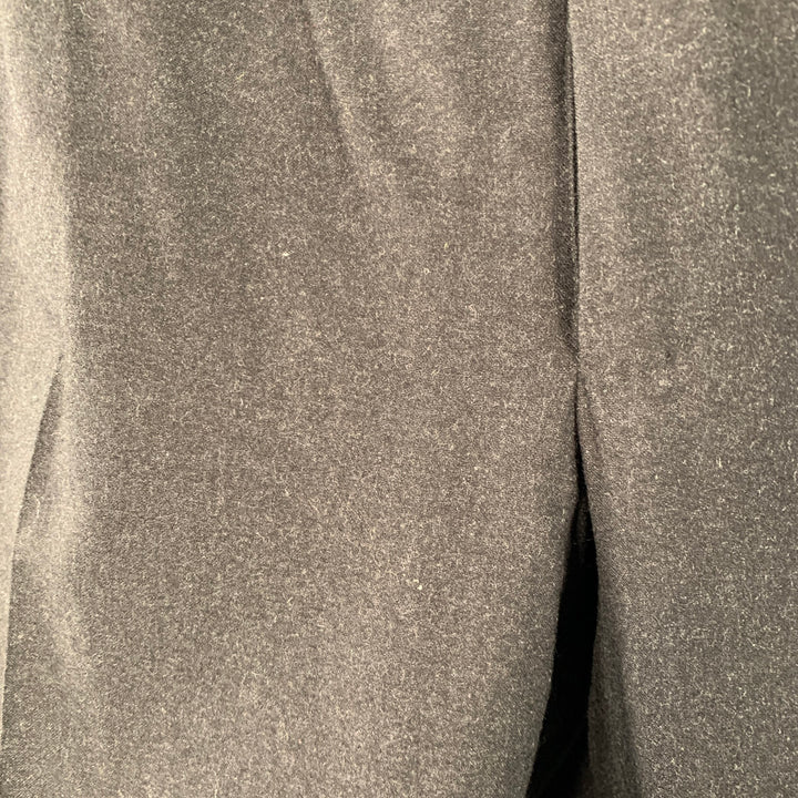 ISAIA Size 39 Grey Charcoal Wool Zip Fly Dress Pants