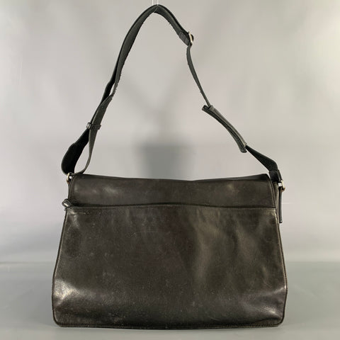 COACH Black Cowhide Leather Messenger Bag