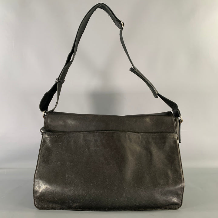 COACH Black Cowhide Leather Messenger Bag