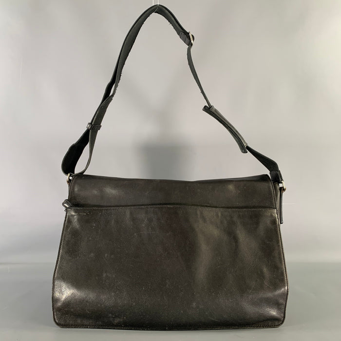 COACH Black Cowhide Leather Messenger Bag