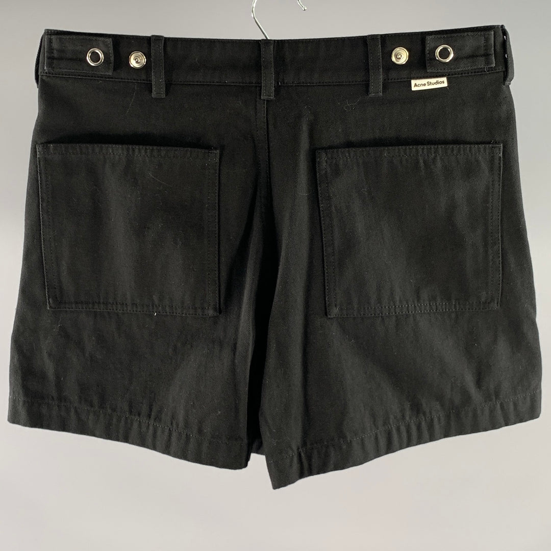 ACNE STUDIOS Size 30 Black Cotton Blend Shorts