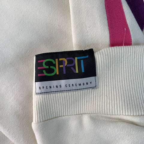 ESPRIT Cream Multi Color Embroidered Cotton Polyester Scarf